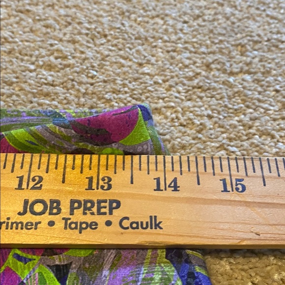 Soft Surroundings Leggings Purple Lime Green Tropical Floral Size SMALL - Picture 6 of 11